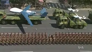 中国在二战阅兵式上宣布削减部队（截图）201591801334