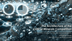 The Architecture of the Critical Minerals Competition: Mapping Geopolitical Risk